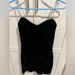 Vintage black velvet cocktail dress